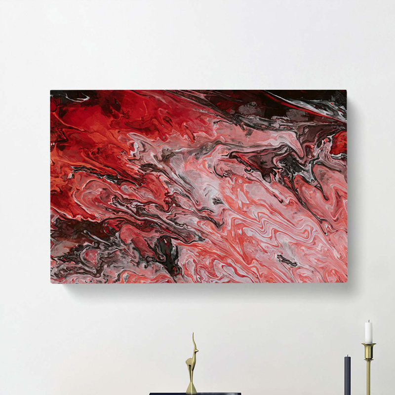 Colour Storm In Abstract - Wrapped Canvas Painting, 50cm H x 76cm W x 3cm D