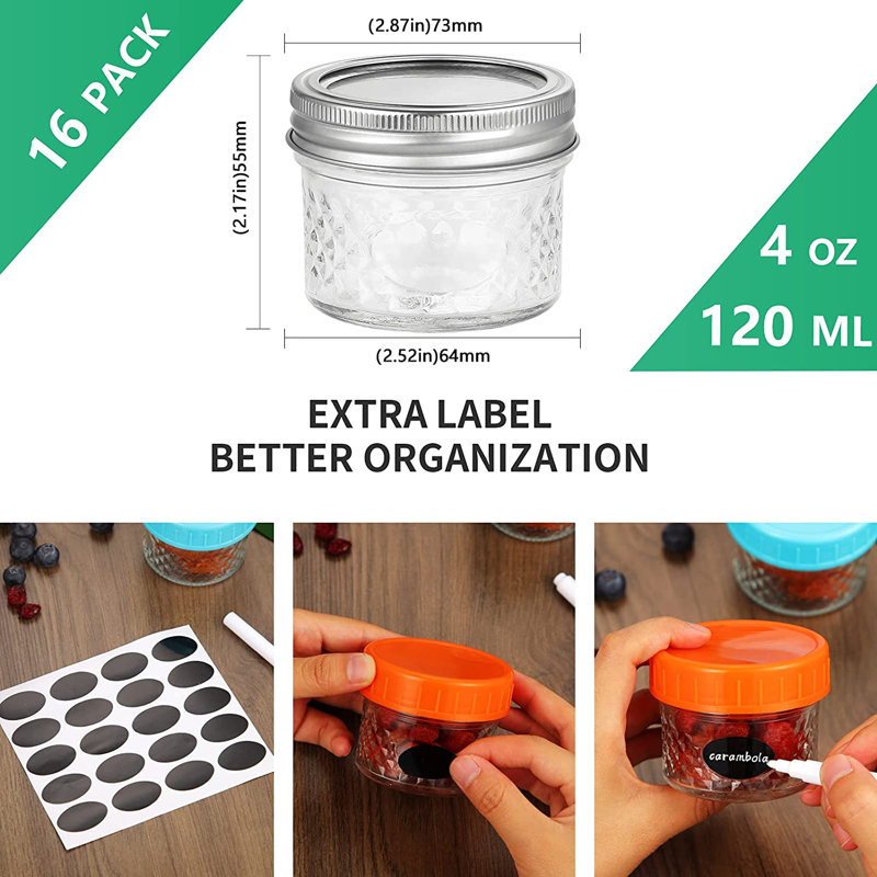 Glass Jar - Set of 16