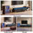 Modern Retractable TV Stand, Extendable TV Cabinet up to 110 Inches, 5 Storage Compartments, Fits Flat Screen TVs-1130900643
