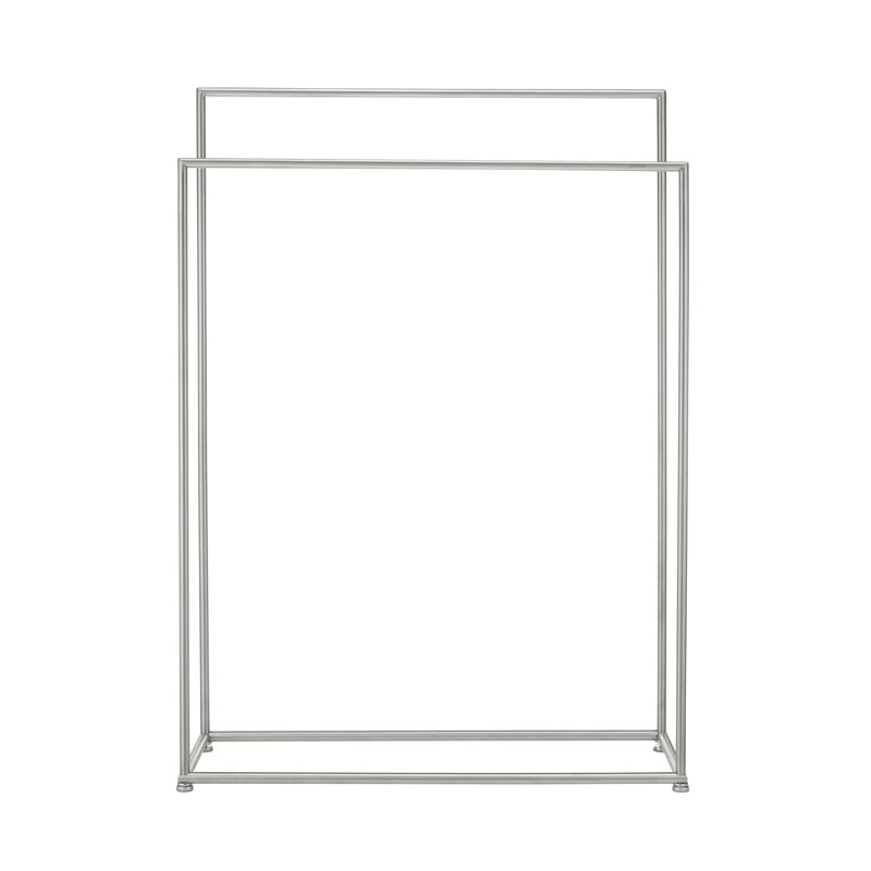 MODO Free Standing Towel Rack - Brushed Stainless Steel, Brushed Stainless Steel