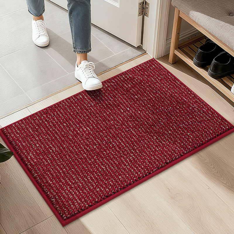 Non-Slip Indoor Doormat, 50cm W x 80cm L, Red
