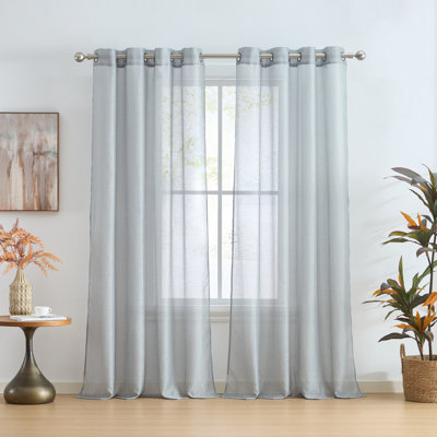 Carmille Semi-Sheer Grommet Curtain Panels
