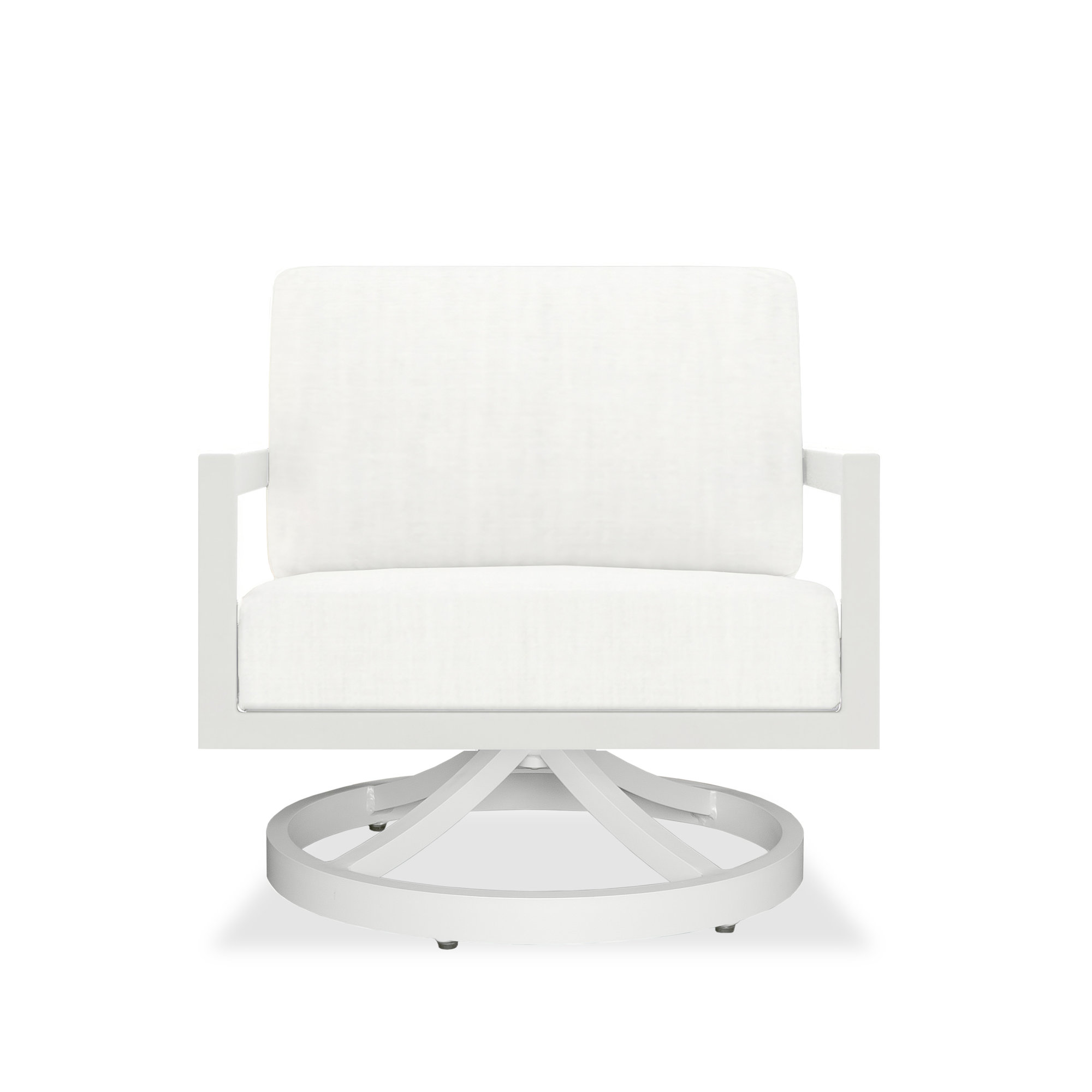 Vivant Outdoor Chair with Sunbrella® Cushions, Canvas Natural Sunbrella® Canvas, White