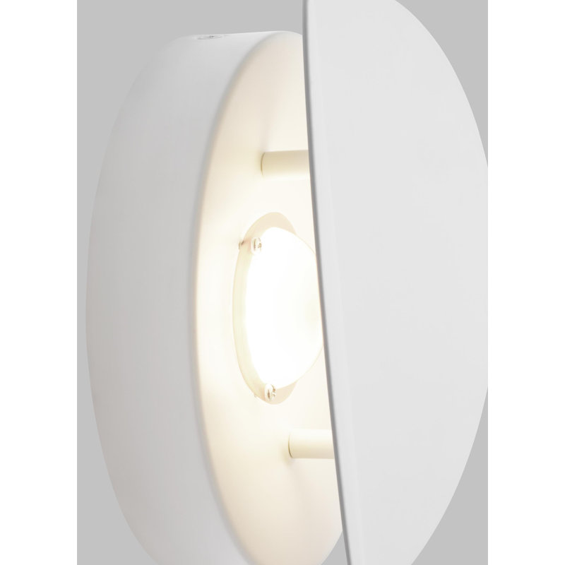 Dottie 1 - Light LED Flush Mounted Sconce, Matte White, Matte White