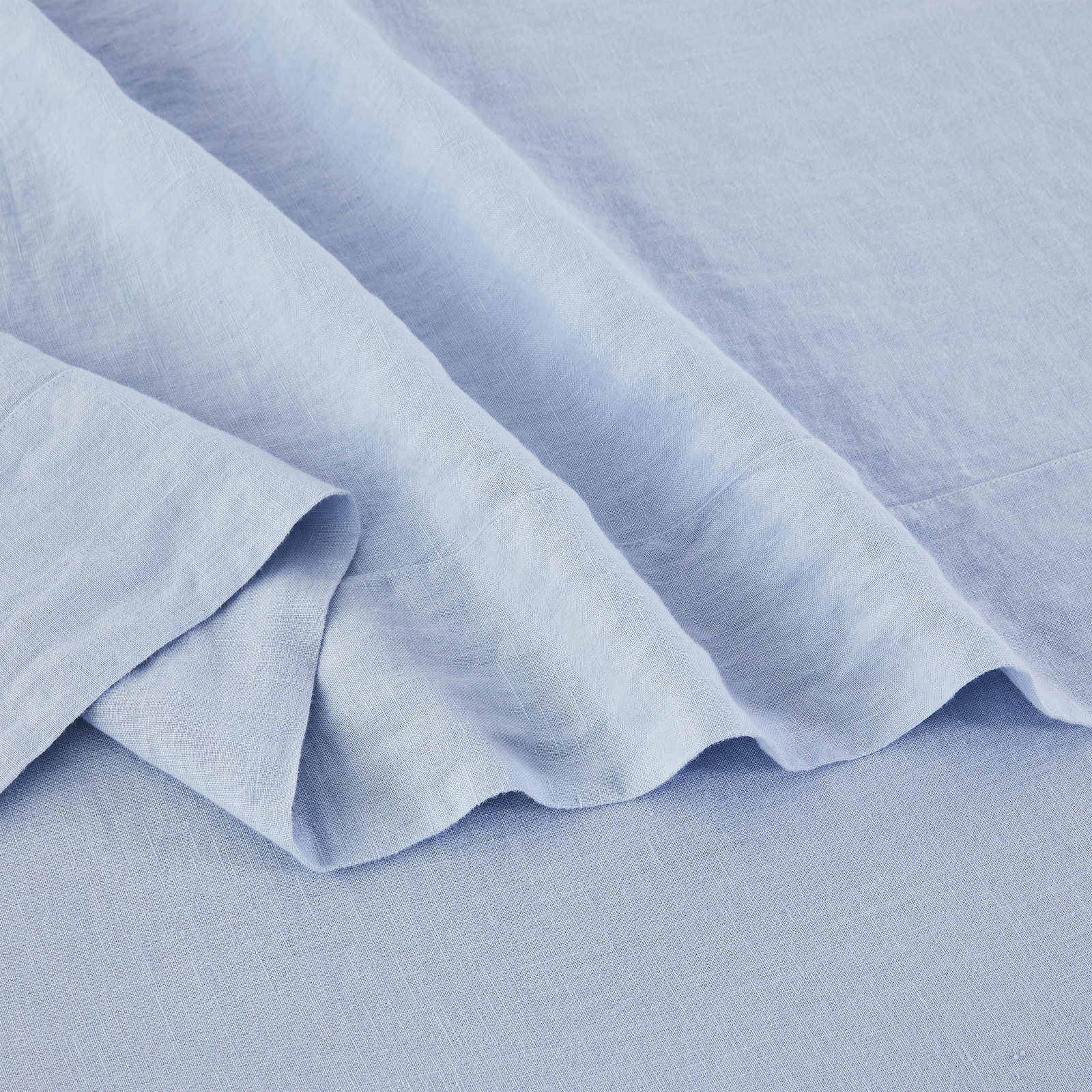 100% Linen Sheet Set, Blue, Twin Sheet Set with 1 Pillowcase