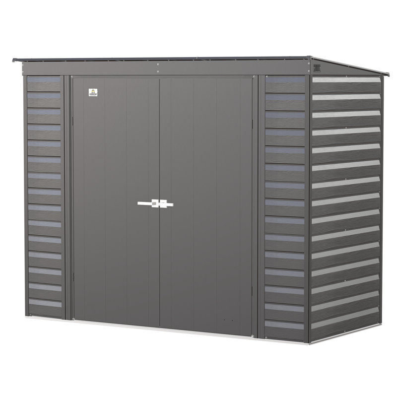 Remise de rangement en acier Select, 8 x 4, gris anthracite, Anthracite