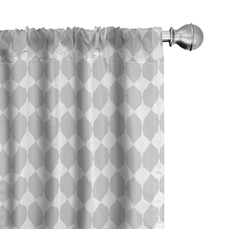 Geometric Semi-Sheer Rod Pocket Sliding Panel, 28" x 63"