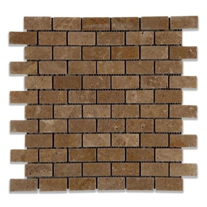 1" x 2" Travertine Brick Joint Mosaic Wall & Floor Tile