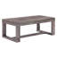 Table basse contemporaine contemporaine de style rectangulaire brun, brun clair et brun clair