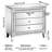 Amla 33" Mirrored Glass Nightstand （Set of 2）
