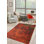Tapis décoratif rayé orange et vert