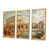 Toile avec cadre flottant or