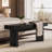47" Wooden Entryway Bench, Farmhouse Shoe Bench-411580769