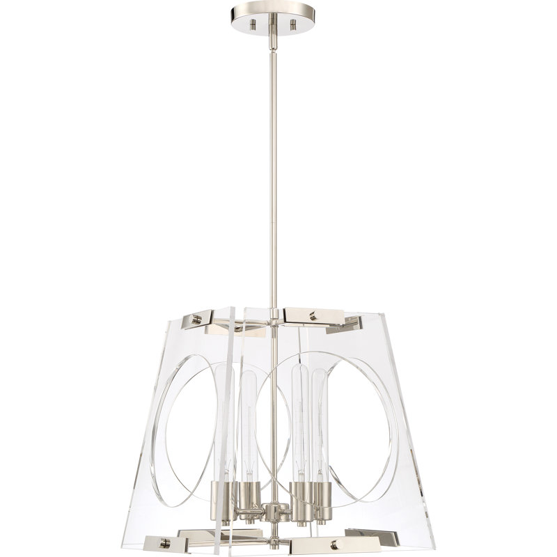 4 - Light Dimmable Lantern Geometric Chandelier