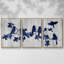 Indigo Hangout, impression sur toile 3 pièces-639792428-639792427