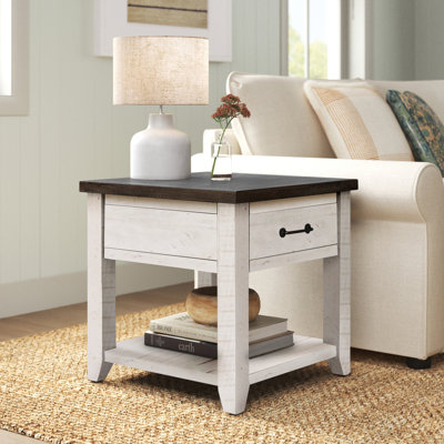 Hemsworth Solid Wood End Table with Storage by Laurel Foundry Modern Farmhouse