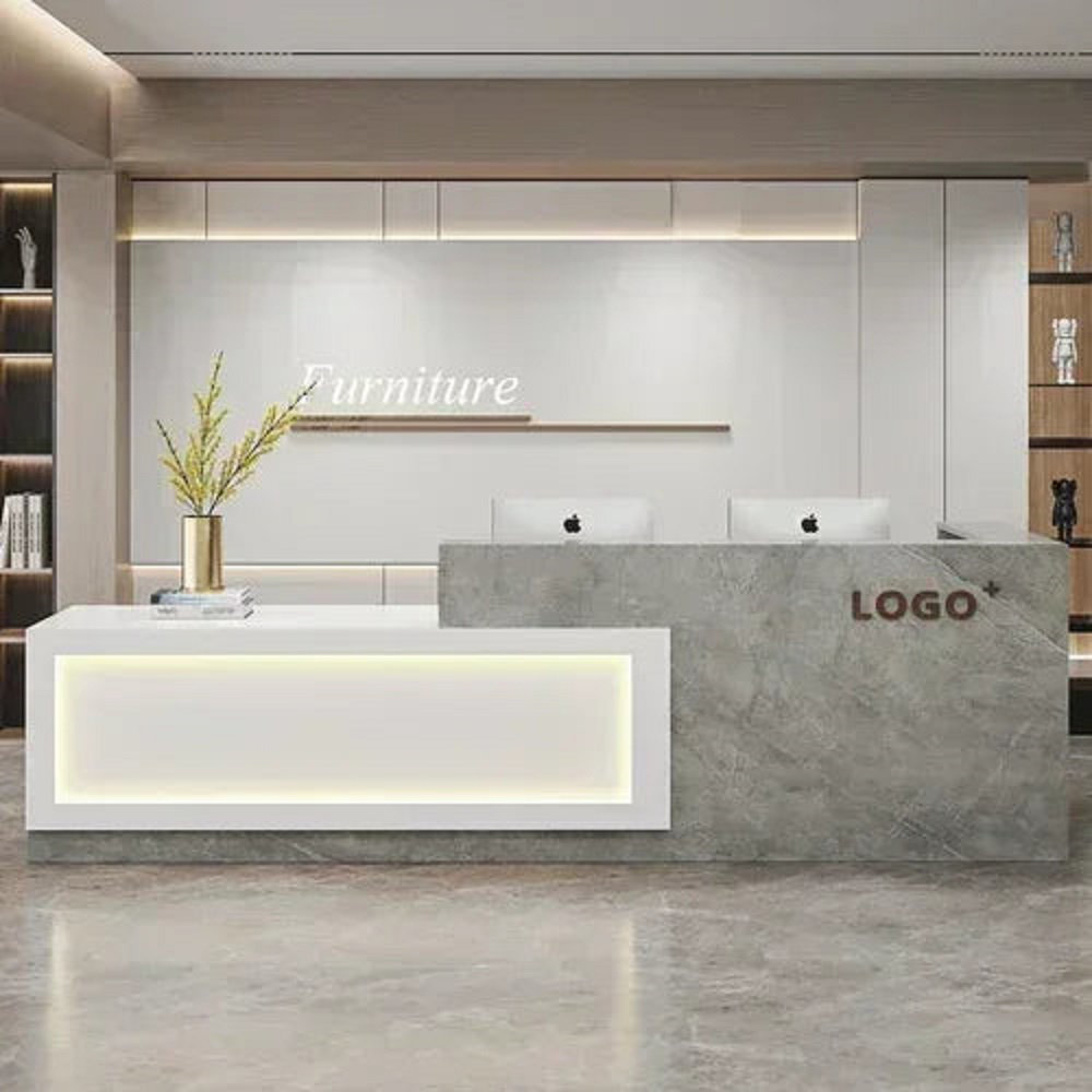 Modern Simple Reception Desks Supermarket Spa Checkout Cashier Simple Office