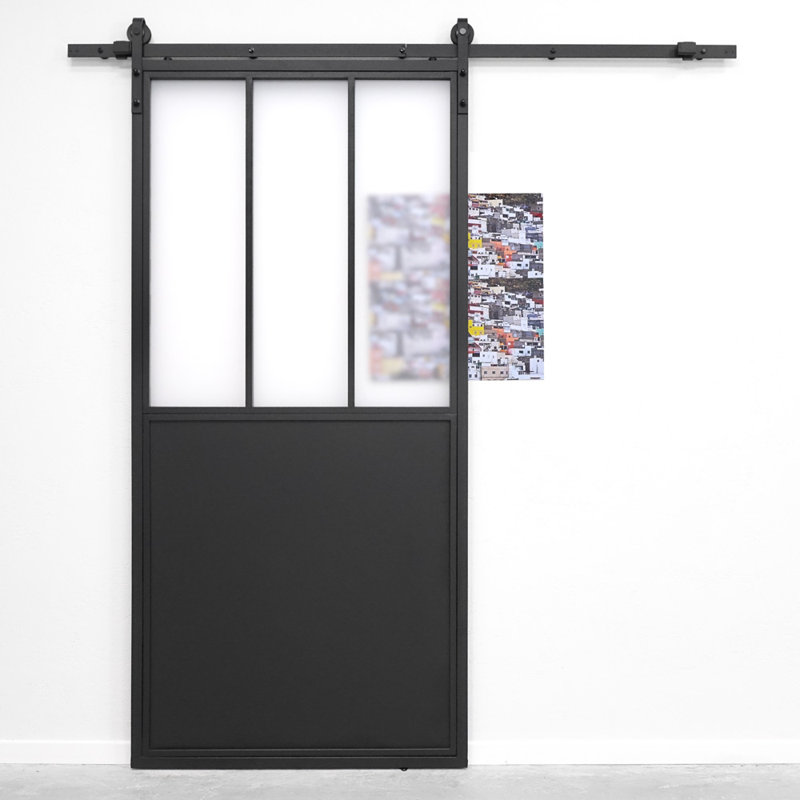 Leroux Metal Sliding Door, 210cm H x 100cm W x 3cm D
