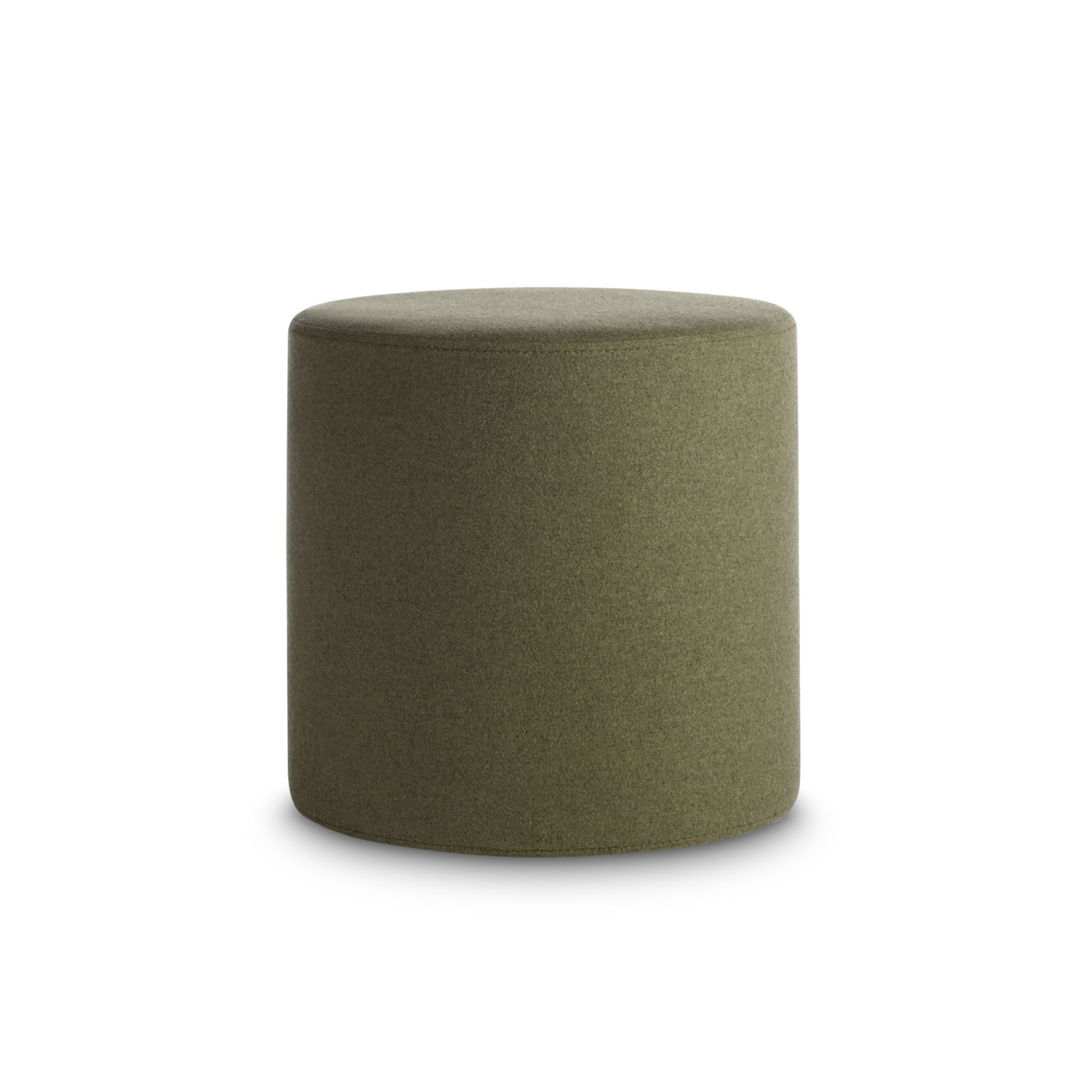 Bumper Upholstered Pouf, Vesper Olive