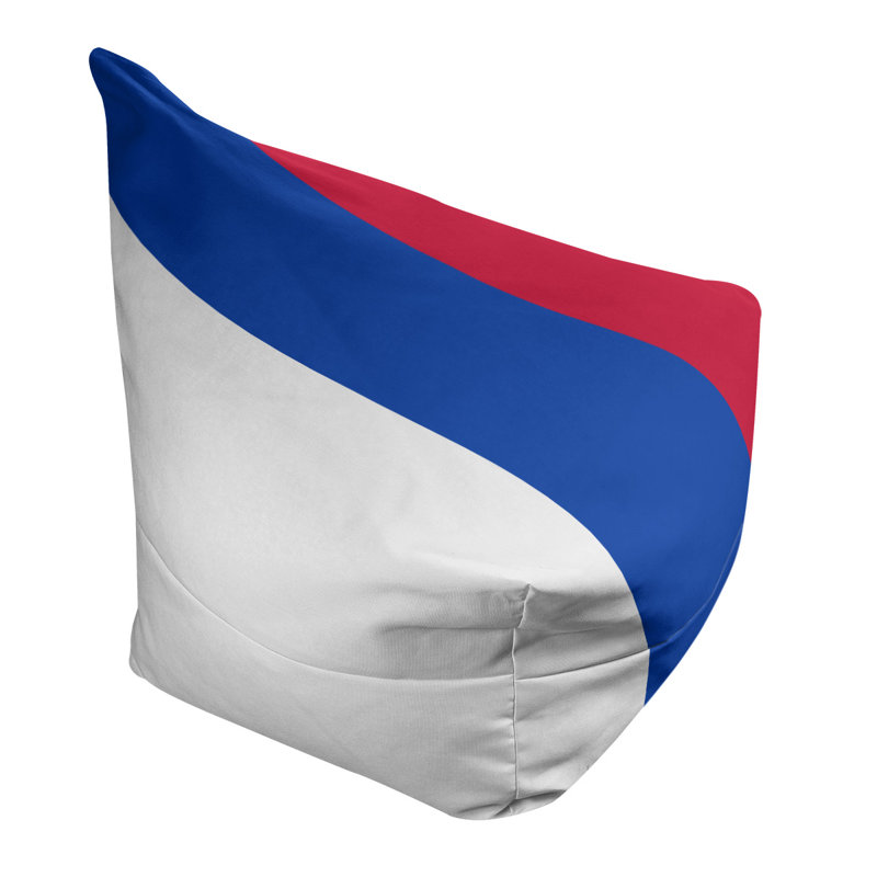 Sac de pois classique, H 30 po x l 27 po x P 27 po, Blanc / bleu Chelsea / rouge vif