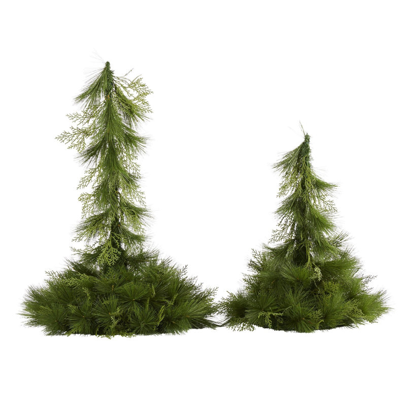 Ensemble de 2 décorations d'arbre de Noël artificiel