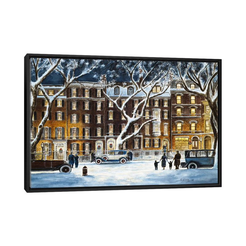 «Beacon Street, Ma 1926» par Stanton Manolakas, reproduction d'art sur toile, H 40 po x l 60 po x P 1,5 po, Pas de tapis