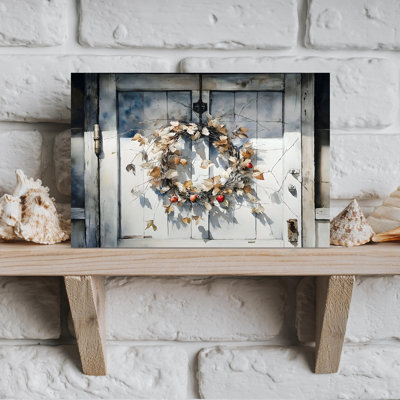 «Rustic Wreath Elegant Peaceful Realistic Autumn Nature», reproduction d'art murale
