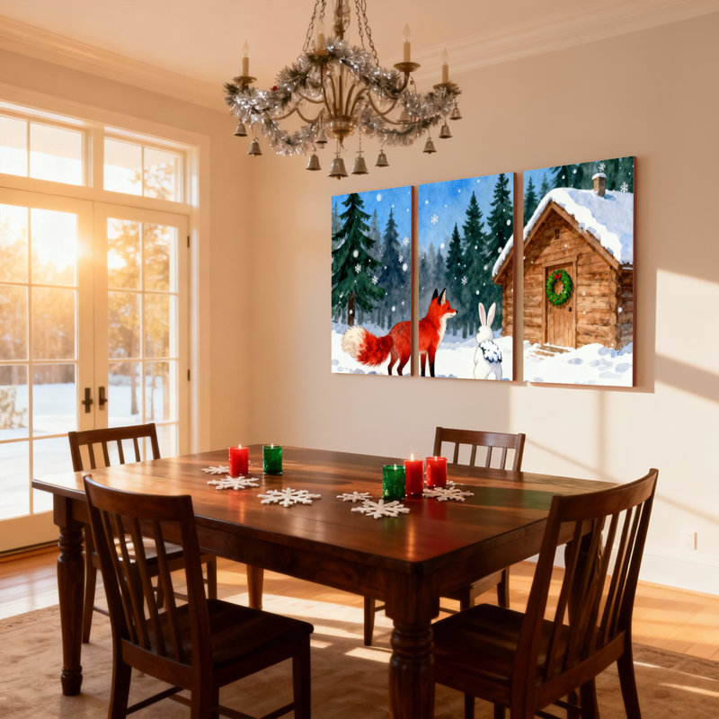 Ensemble de 3 reproductions d'art sur toile
