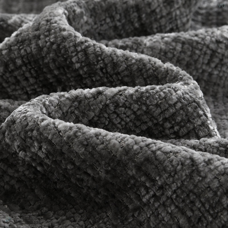 Ensemble de canapé en chenille 6 pièces Boneless, Gris chenille