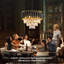 Modern Tiered Crystal Chandelier, Gold/Black, 15.7", E14 Base (No Bulb)-847700001