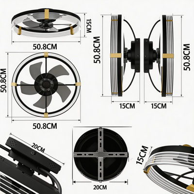 Kordae Indoor Bedroom Flush Mount Ceiling Fan with Light