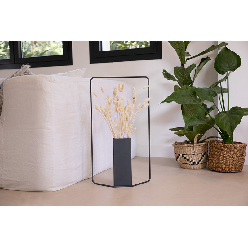 Itac Steel Floor Vase, Black Cherry