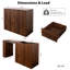 Bureau d'ordinateur convertible 59 po avec tiroirs, tablettes latérales et armoire de rangement 59 po