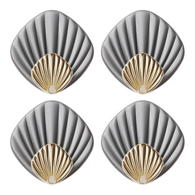 4pc / Set Of Wall Hanging Bag Hook Paste Type Perforated Hat Earphone Storage Rack Hair Hoop Seamless Hanger