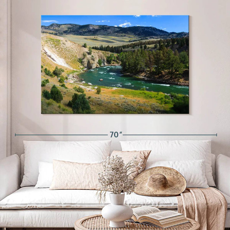 Paysage de la rivière Alvord Yellowstone, H 34 po x l 51 po