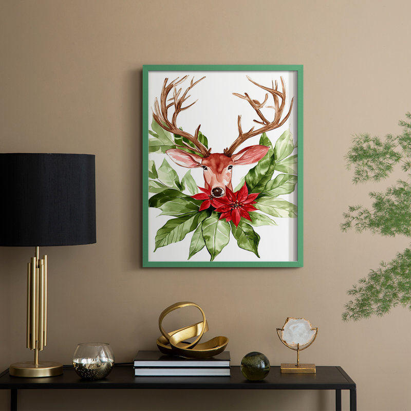 «Christmas Holiday Art DCCCL XXXII», reproduction d'art encadrée - bois massif, H 15 po x l 12 po, Vert