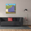 Toile épique Graffiti «Bucolique Structure 2» par Carol Young, 37 po x 37 po-1081035291