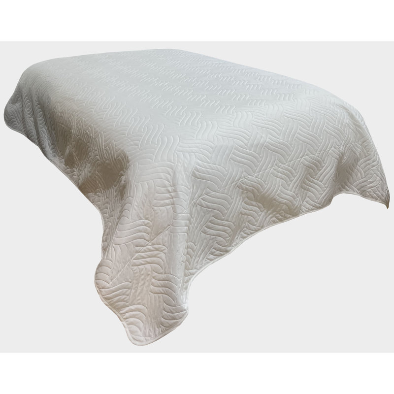 Ermine quilted bedspread, 140 x 210 cm Bedspread, White