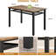 Ensemble de table de salle à manger pour 4 personnes avec banc et chaises, ensemble de table de cuisine avec tablette de rangement et cadre en métal pour salle à manger / cuisine / appartement / petit espace