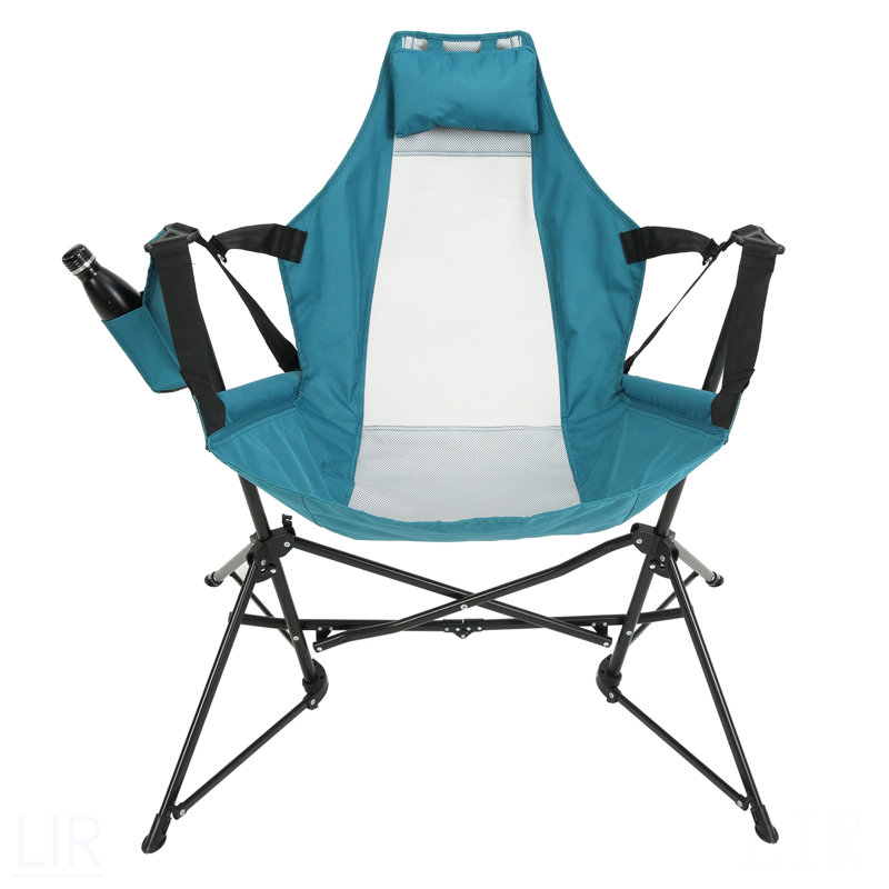 Chaise pliante en acier bleu, chaise, Bleu