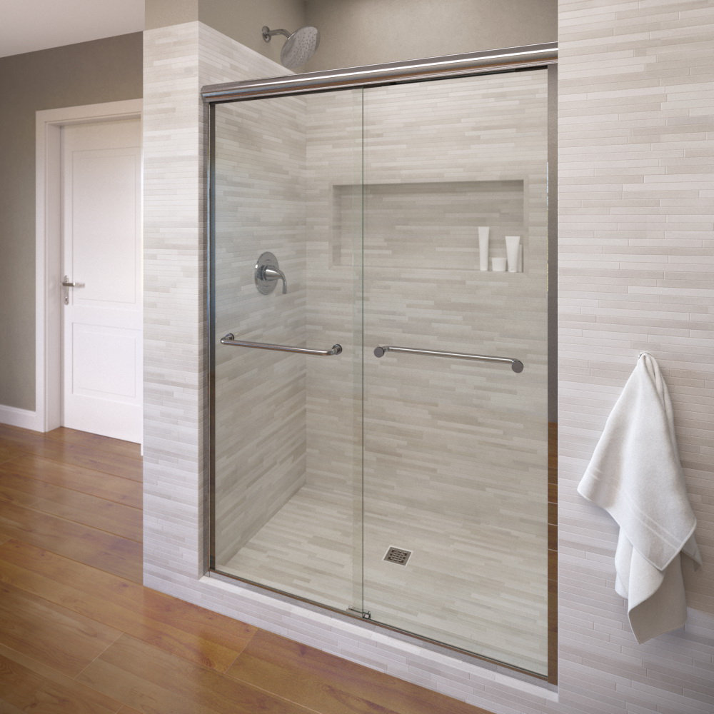 Basco Infinity 44 x 65.5 Frameless Bypass Sliding Shower Door Reviews Wayfair