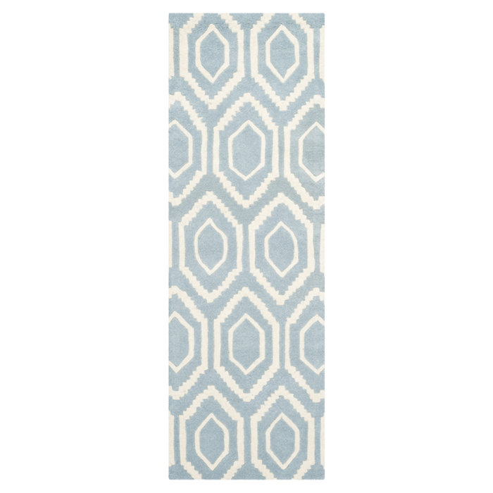 Deedie Hand Tufted Wool Geometric Rug, Rectangle 2'3" x 5'