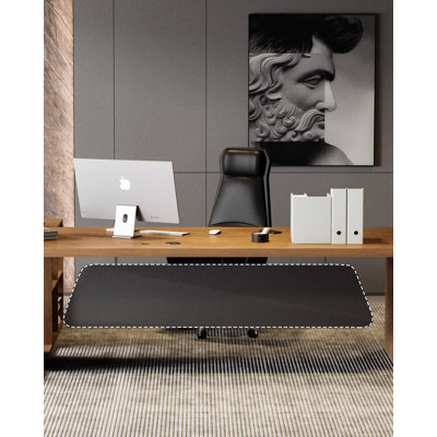 Solid Wood L-shaped Desk with Baffle