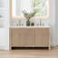 Lala 60" Double Bathroom Vanity with Grain White Engineered Stone Countertop without Mirror-774228645