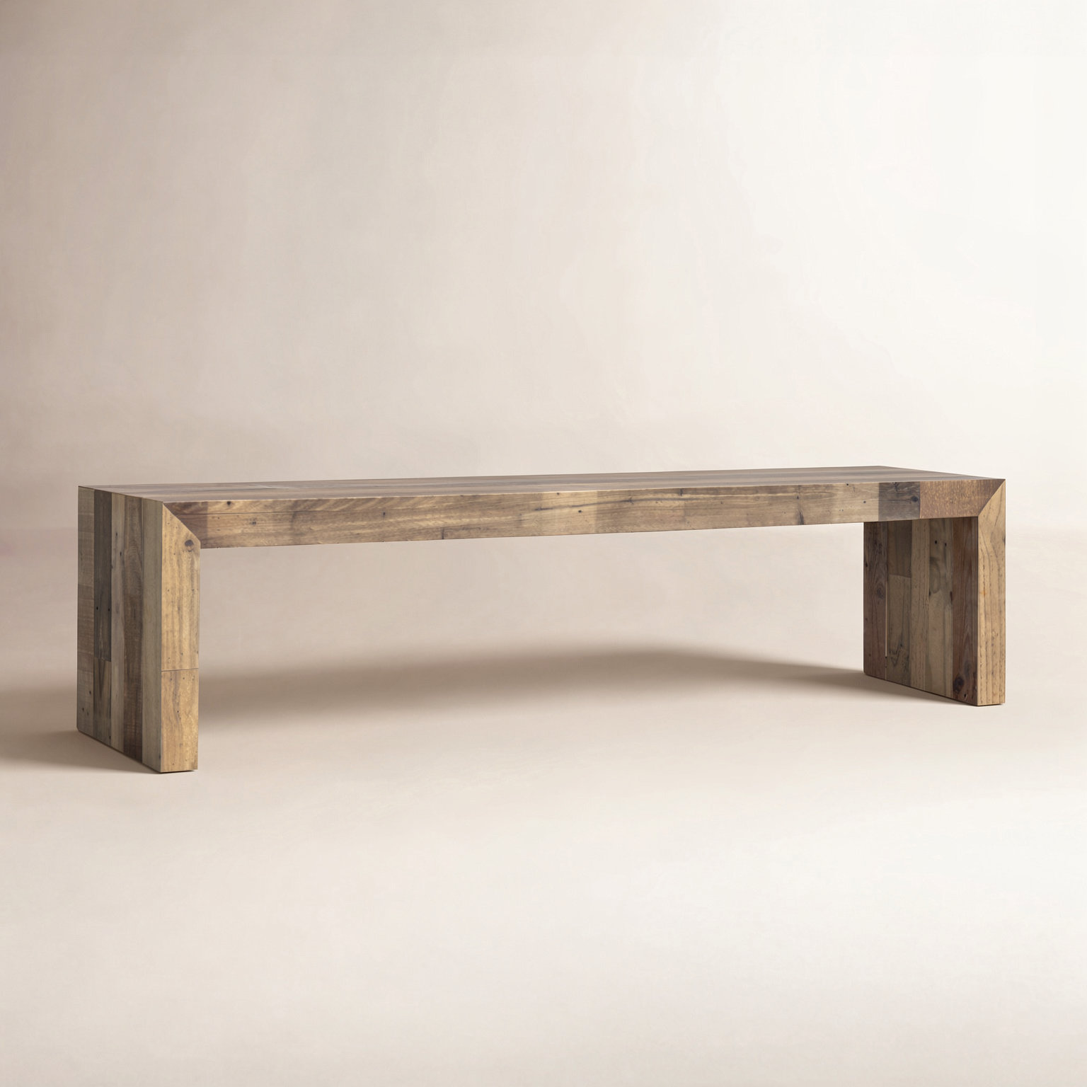 Adene Bench, 18" H x 58" W x 15" D, Brown
