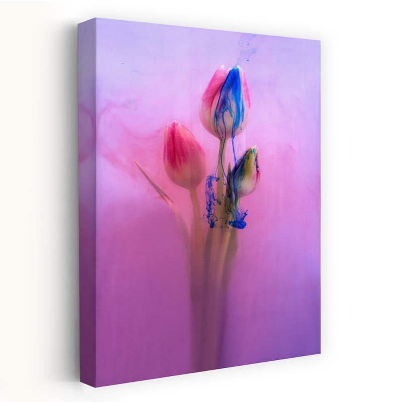 Couleurs dans l'eau. Art mural abstrait contemporain, H 18 po x l 12 po