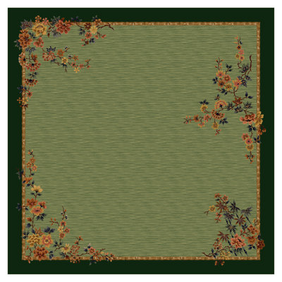 Alminus Signature Mindre Peridot Floral Area Rug