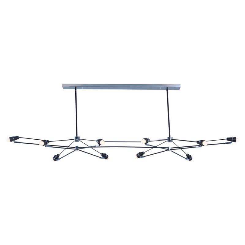 Helena 10 - Light Black/Polished Chrome LED Kitchen Island Pendant