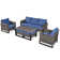 Nazime Wicker 5 - Person Patio Conversation Sets with Cushions