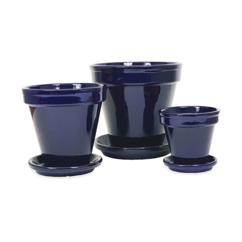 Lewison Handmade Ceramic Pot Planter, Blue